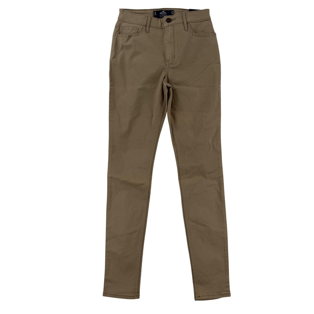 Hollister‎ High-Rise Super Skinny Jeans Womens 26 Beige Stretch Denim Pants NWT